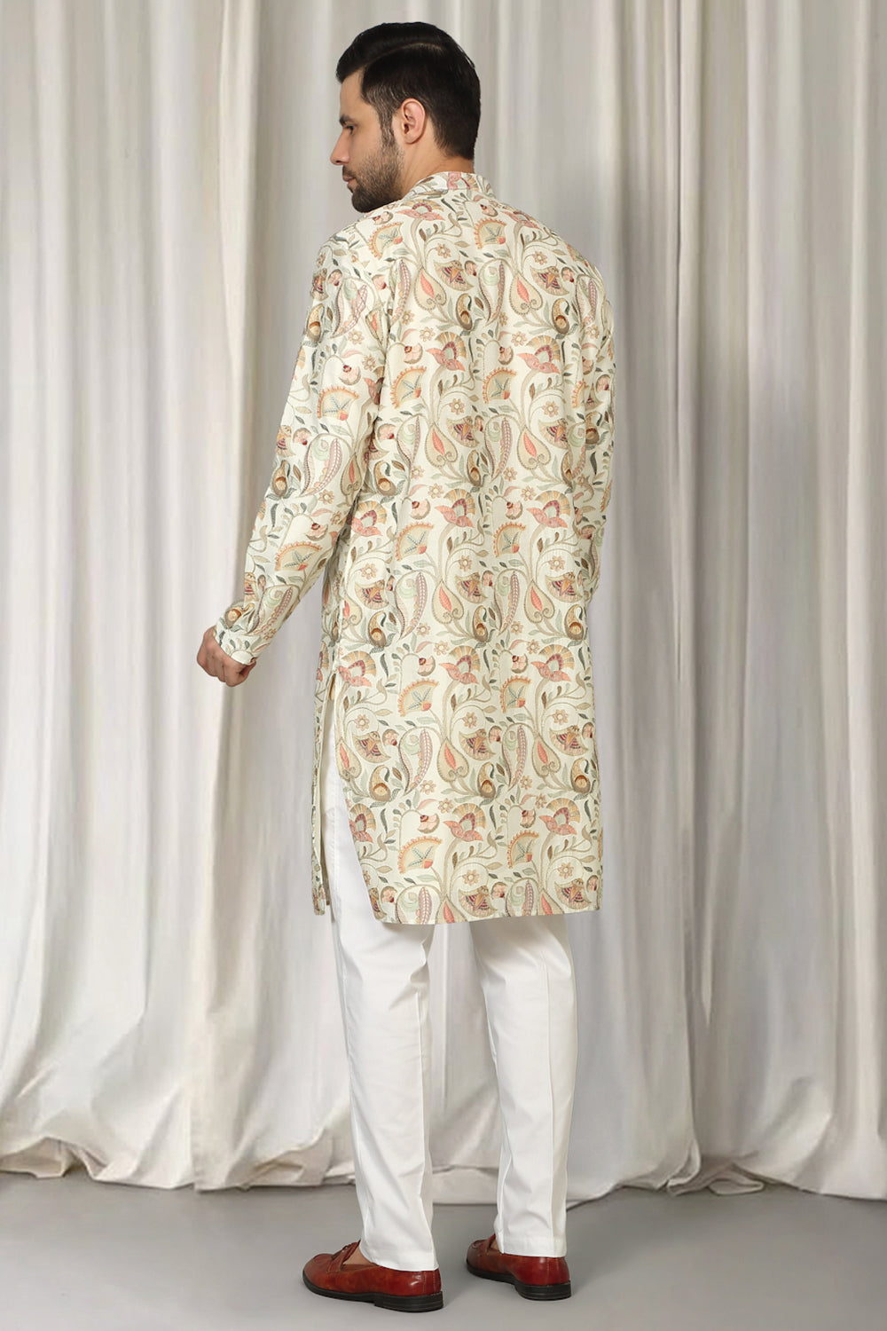 Phool Bahaar Embroidered Kurta With Back Elastic Pants