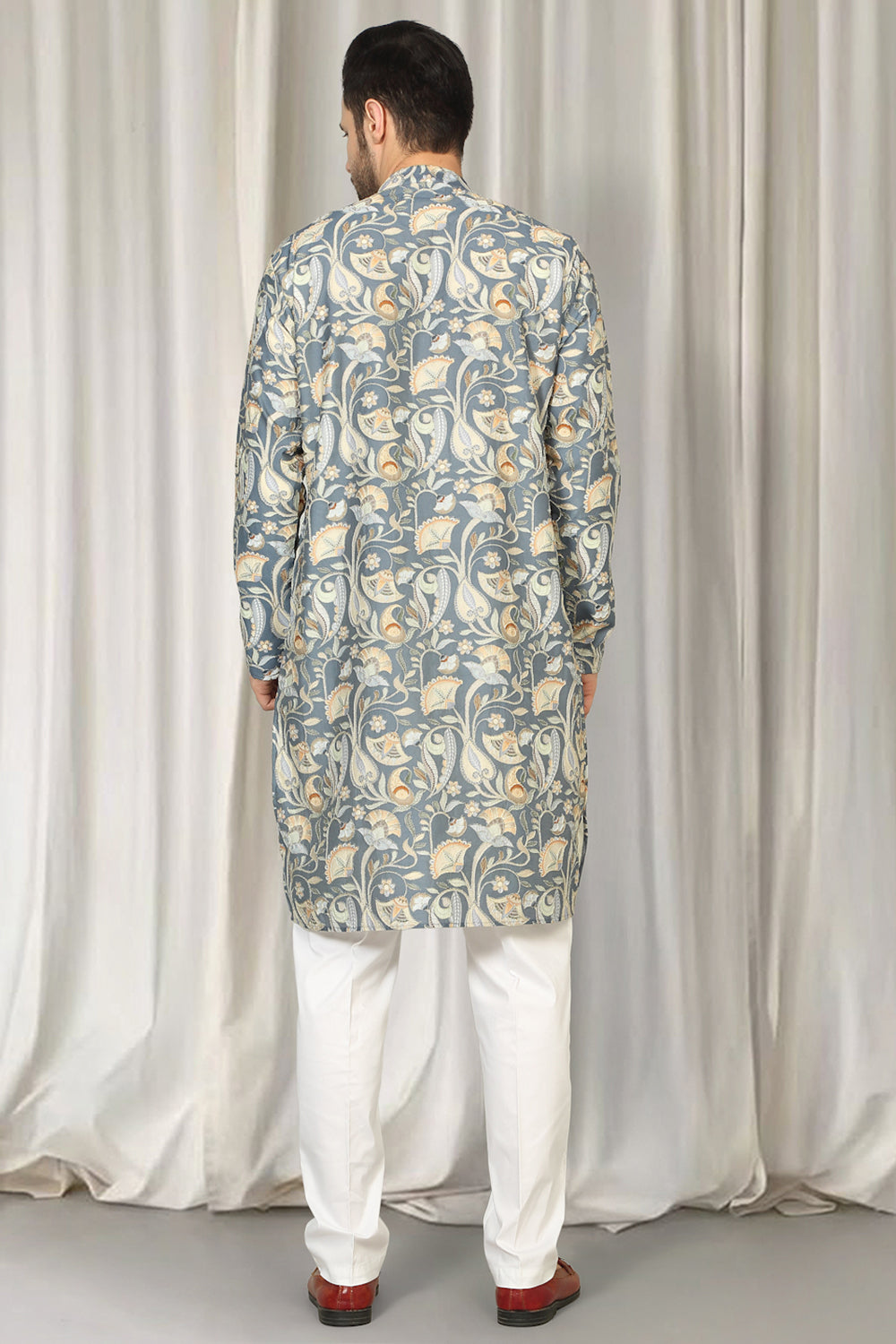 Phool Bahaar Embroidered Kurta With Back Elastic Pants
