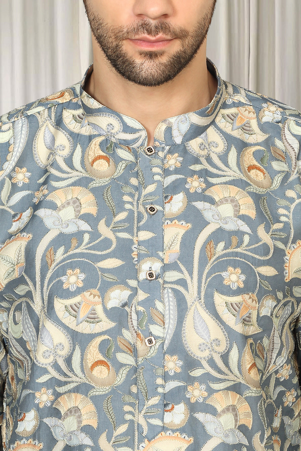 Phool Bahaar Embroidered Kurta With Back Elastic Pants