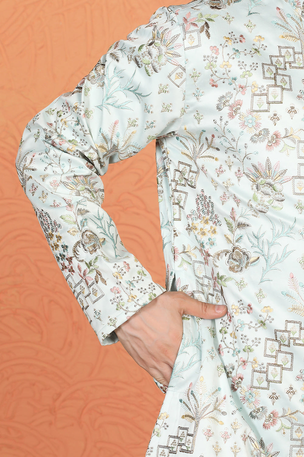 Phool Jahaan All Over  Embroidered Kurta with Loose Fit Parallel Pants
