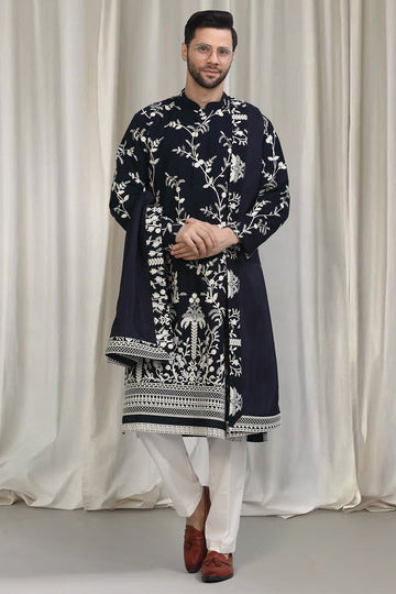 Phool Patti  Embroidered Kurta With Back Elastic Pants And Dupatta