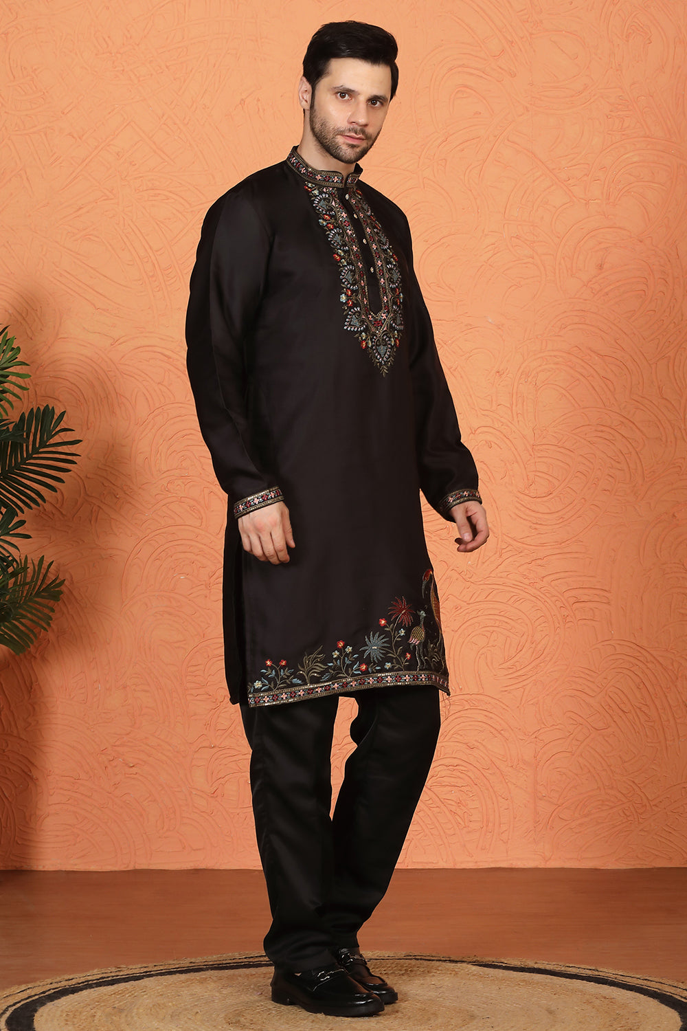 Pushp-Van  Embroidered Kurta with Back Elastic Pants