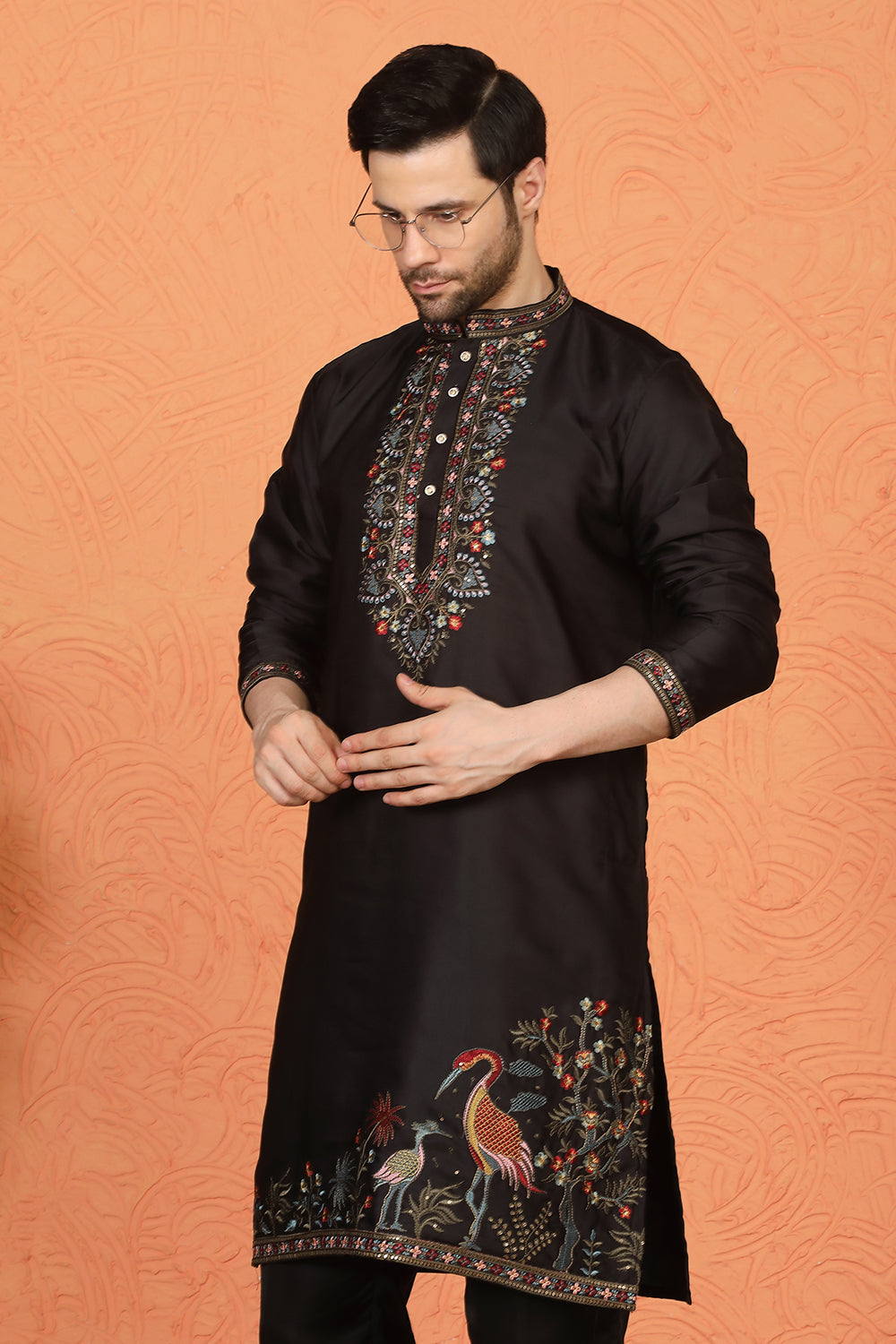 Pushp-Van  Embroidered Kurta with Back Elastic Pants