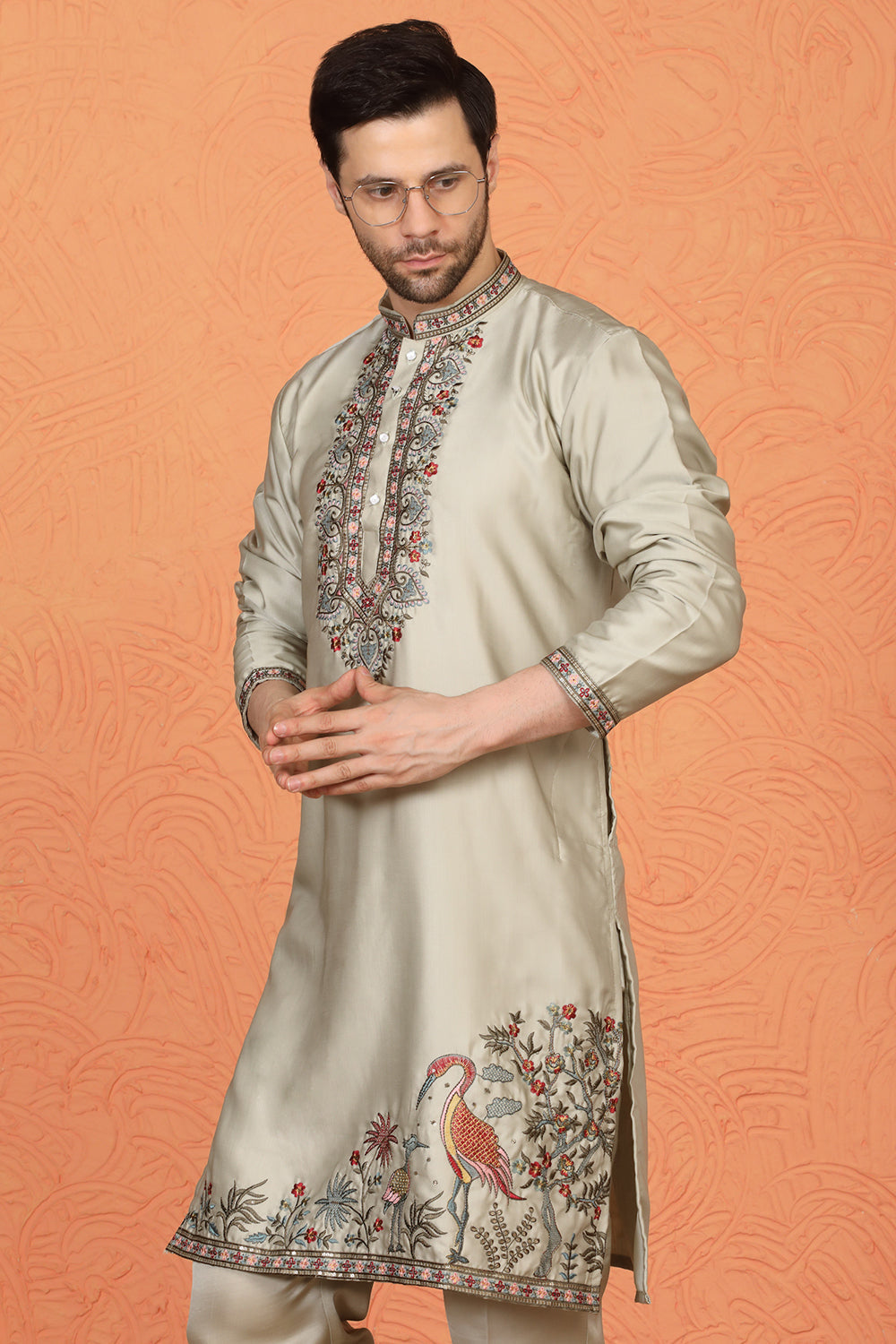 Pushp-Van  Embroidered Kurta with Back Elastic Pants