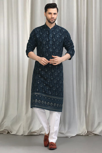 Pushpotsav Embroidered Kurta With Back Elastic Pants
