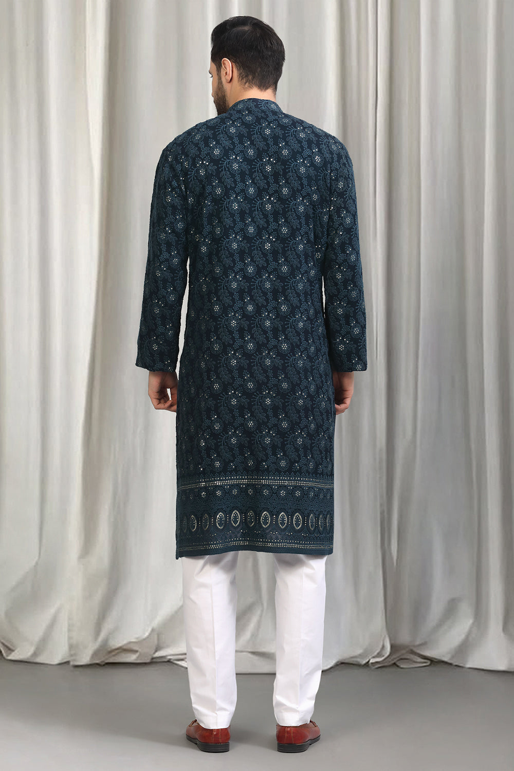 Pushpotsav Embroidered Kurta With Back Elastic Pants