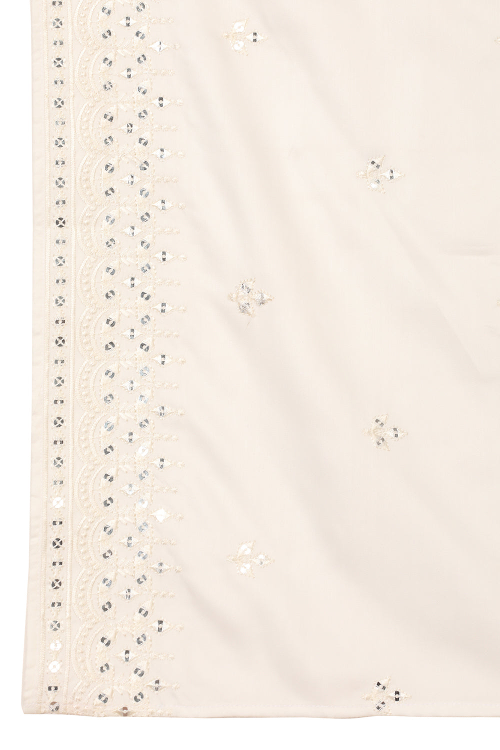 Raas Mirror  Embroidered Kurta with  Back Elastic Pants And Dupatta