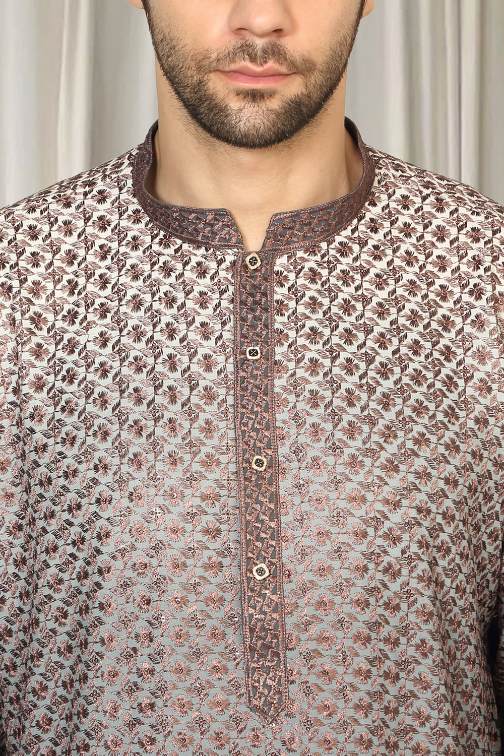 Rajmani Ombre  Embroidered Kurta Set