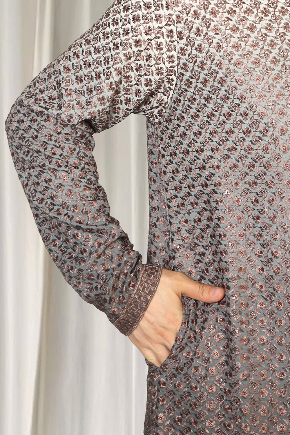 Rajmani Ombre  Embroidered Kurta Set