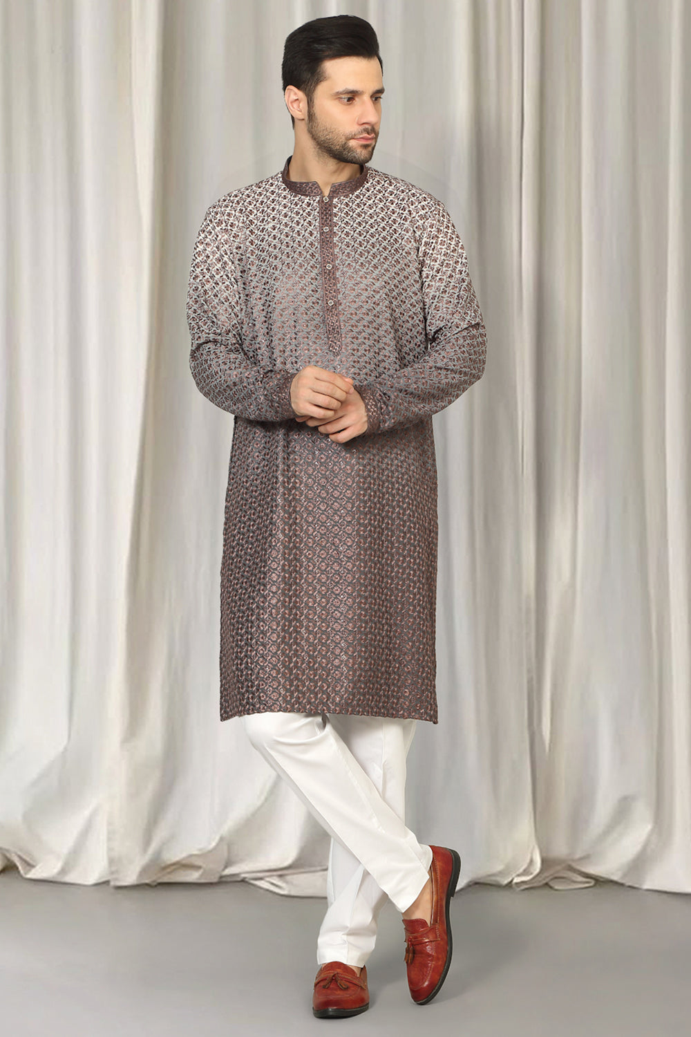 Rajmani Ombre  Embroidered Kurta Set