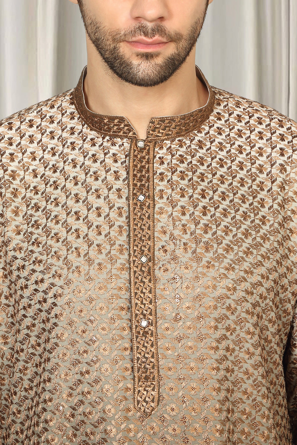Rajmani Ombre  Embroidered Kurta Set