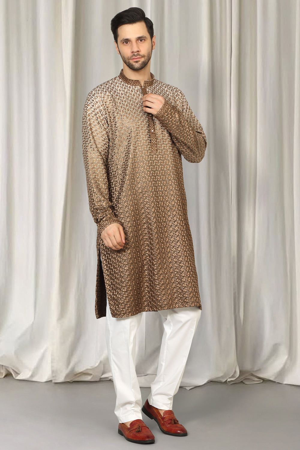 Rajmani Ombre  Embroidered Kurta Set