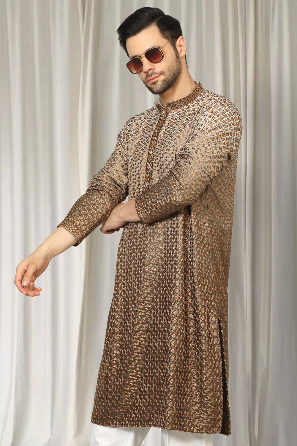 Rajmani Ombre  Embroidered Kurta Set