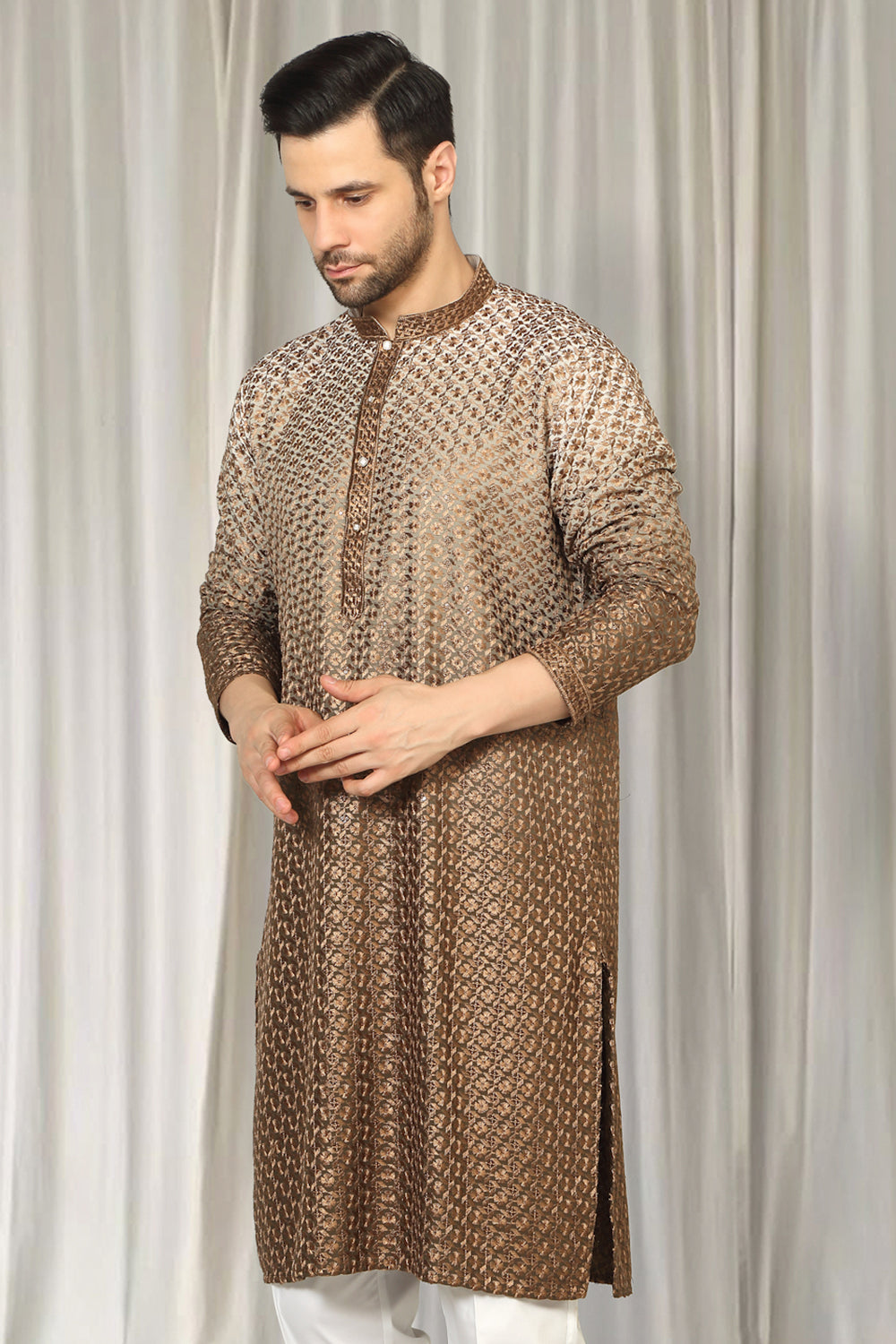 Rajmani Ombre  Embroidered Kurta Set