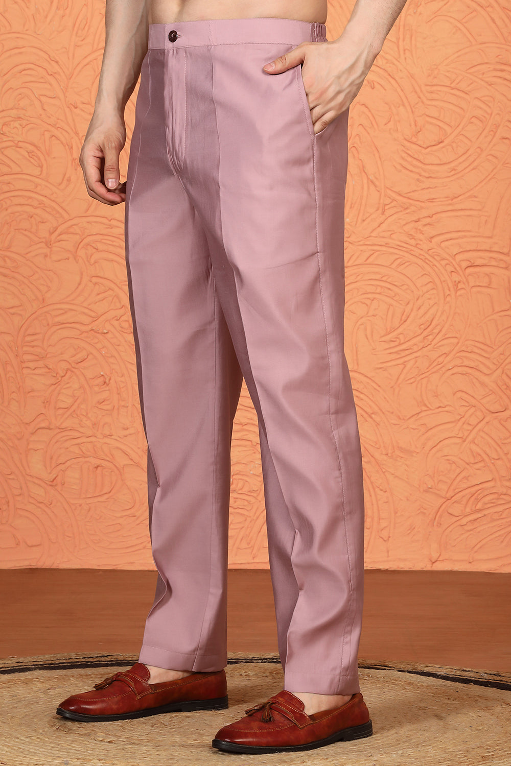 Saaheb  Embroidered  Kurta with Back Elastic Matching Pants