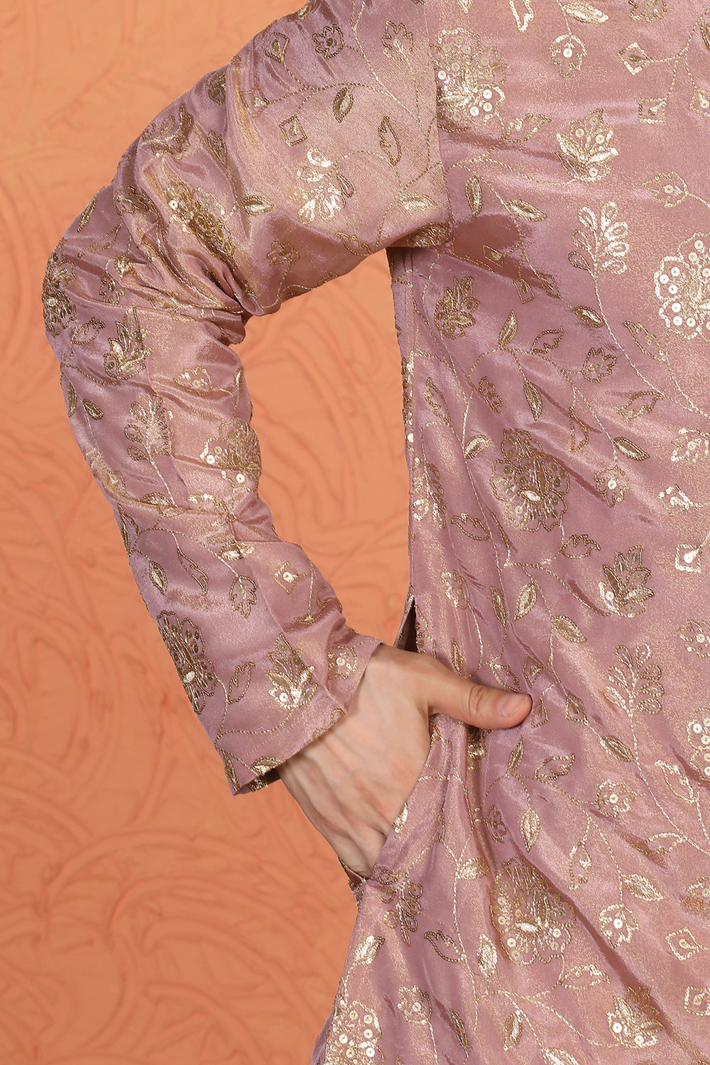 Son Zar Embroidered Kurta with  Back Elastic Pants And Dupatta
