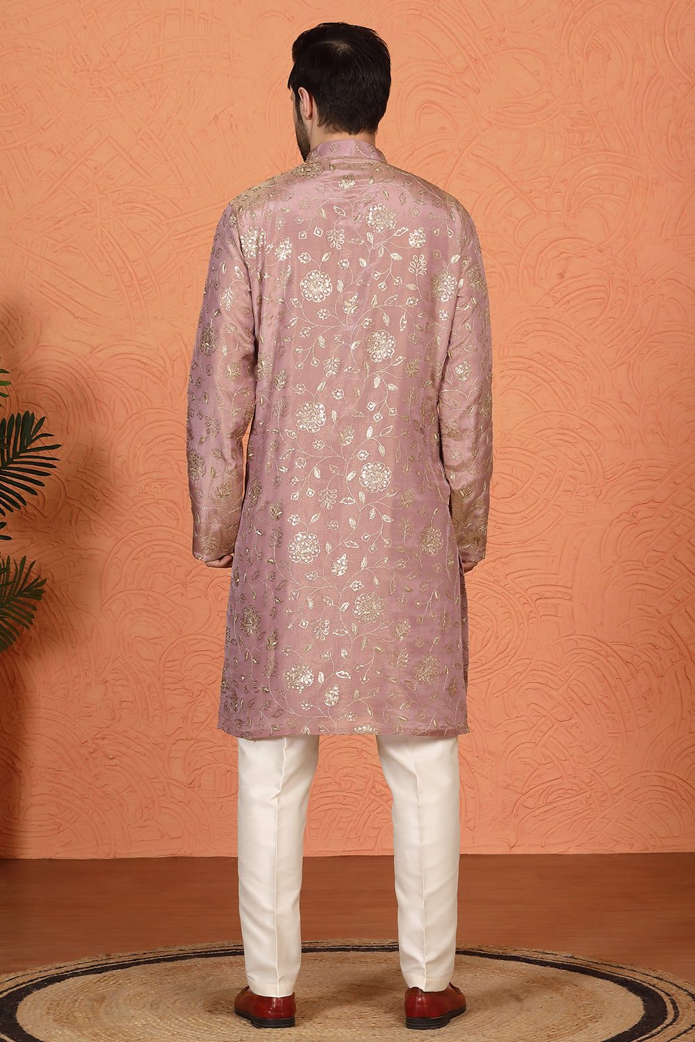 Son Zar Embroidered Kurta with  Back Elastic Pants And Dupatta
