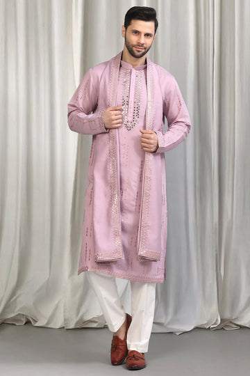 Tyohaar Mirror Embroidered Detail Kurta Set With Dupatta And Pants