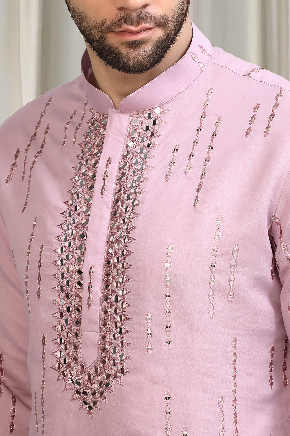 Tyohaar Mirror Embroidered Detail Kurta Set With Dupatta And Pants