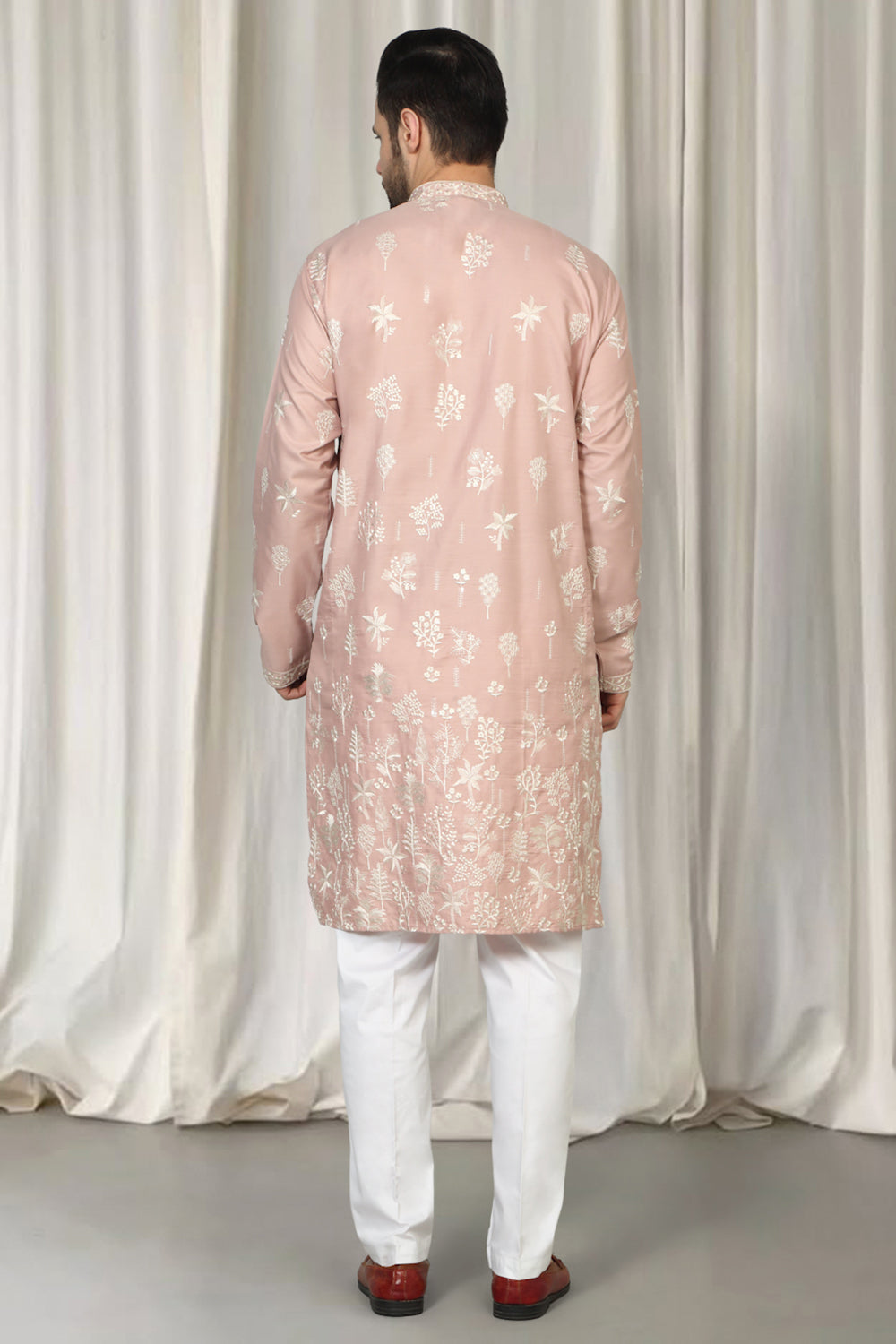 Upwan  Embroidered Kurta Back Elastic Pants