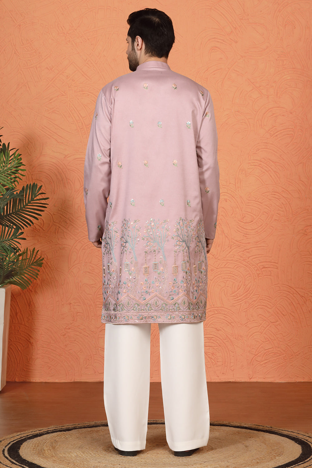 Upwan Utsav  Embroidered Kurta with  Loose Fit Parallel  Pants